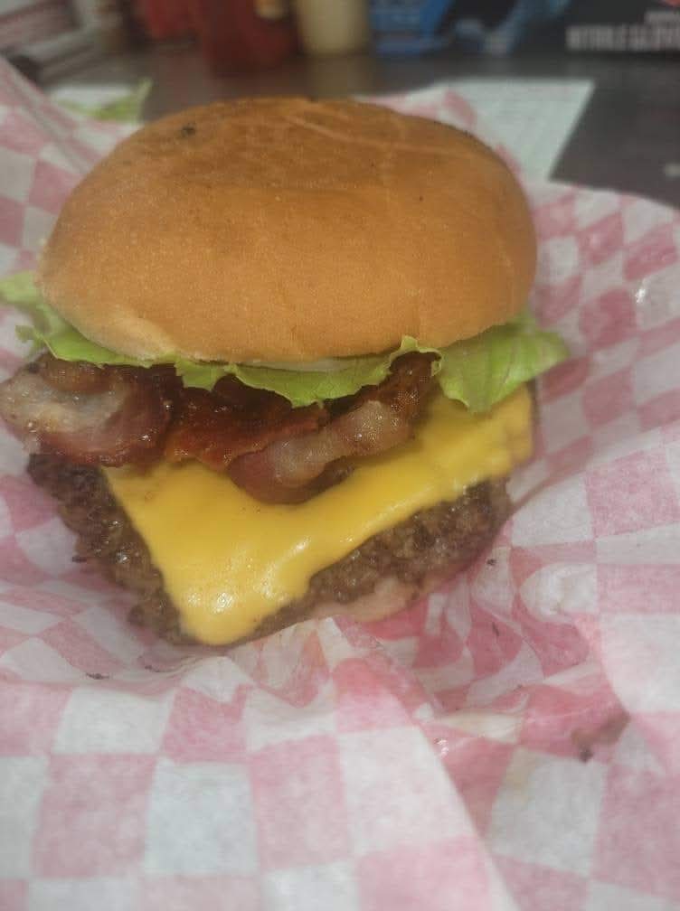 Basic Bacon Cheeseburger American  Hamburger